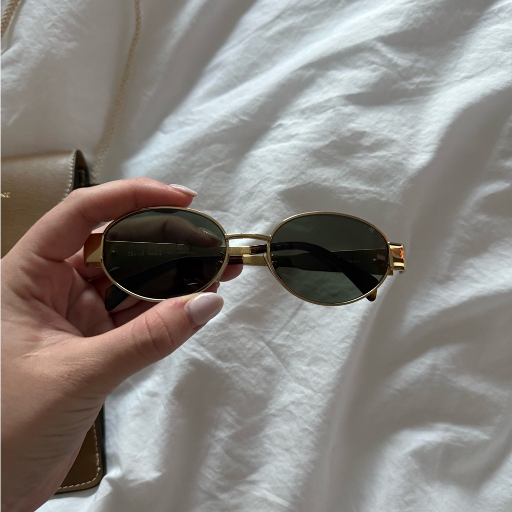Authentic Gold Celine Triomphe Sunglasses - image 2